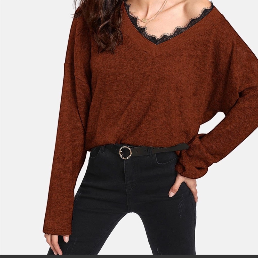Brand new drop shoulder sweaters in two colors.